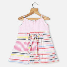 Load image into Gallery viewer, Pink Cotton Pleated Sleeveless Dress
