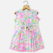 Load image into Gallery viewer, Pink Floral Pleated Dress
