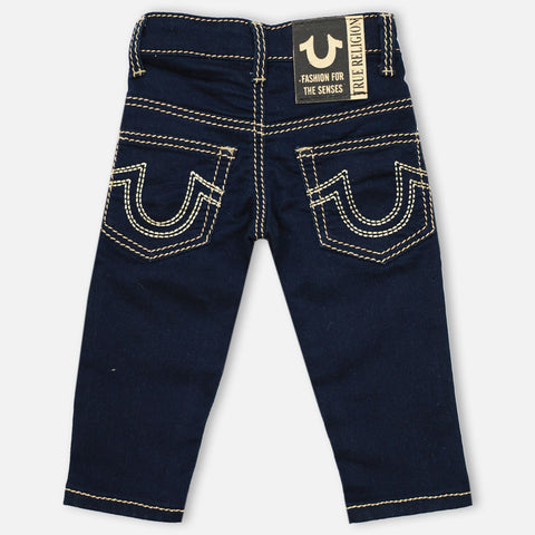 Navy Blue Slim Fit Denim Pant