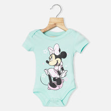 Load image into Gallery viewer, Blue Minnie Mouse Theme Onesie With White Leggings &amp; Headband
