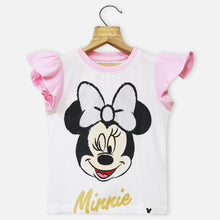 Load image into Gallery viewer, White Minnie Mouse Printed Top
