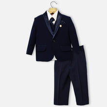 Load image into Gallery viewer, Blue Waistcoat Set With White Shirt And Pants
