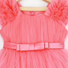Load image into Gallery viewer, Pink Ruffled Net Party Dress
