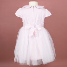 Load image into Gallery viewer, Peter Pan Collar Net Party Dress- Pink &amp; White
