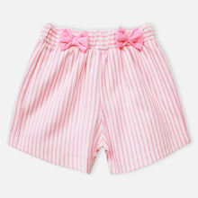 Load image into Gallery viewer, Neon Pink Top With Striped Shorts
