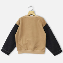 Load image into Gallery viewer, Bown &amp; Beige Denim Sleeves Sweatshirt
