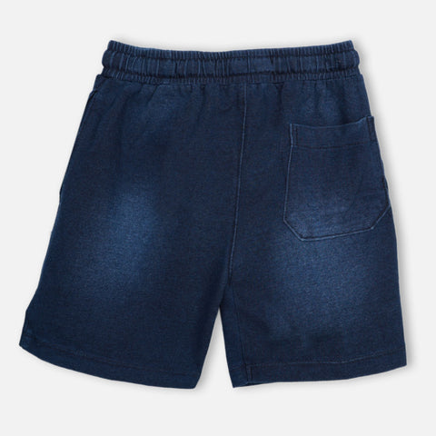 Blue Elasticated Waist Denim Shorts