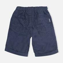 Load image into Gallery viewer, Blue Typographic Cotton Shorts
