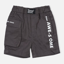 Load image into Gallery viewer, Grey Typographic Cargo Shorts
