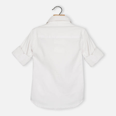Plain White Full Sleeves Shirt