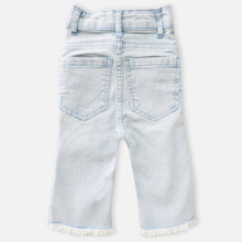 Load image into Gallery viewer, Blue Embellished Raw Hem Jeans
