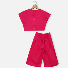 Load image into Gallery viewer, Pink Kaftan Top With Palazzo Pant Co-Ord Set
