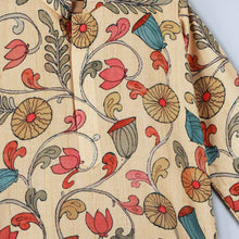 Load image into Gallery viewer, Beige Floral Printed Kurta With Beige Pajama
