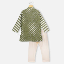 Load image into Gallery viewer, Polka Dots Printed Kurta With Pajama- Mustard, Pink, Green &amp; Blue
