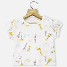 Load image into Gallery viewer, Yellow Romper Dungaree With White T-Shirt
