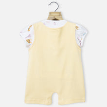 Load image into Gallery viewer, Yellow Romper Dungaree With White T-Shirt
