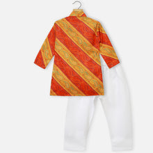 Load image into Gallery viewer, Orange Paisley Printed Kurta With Pajama
