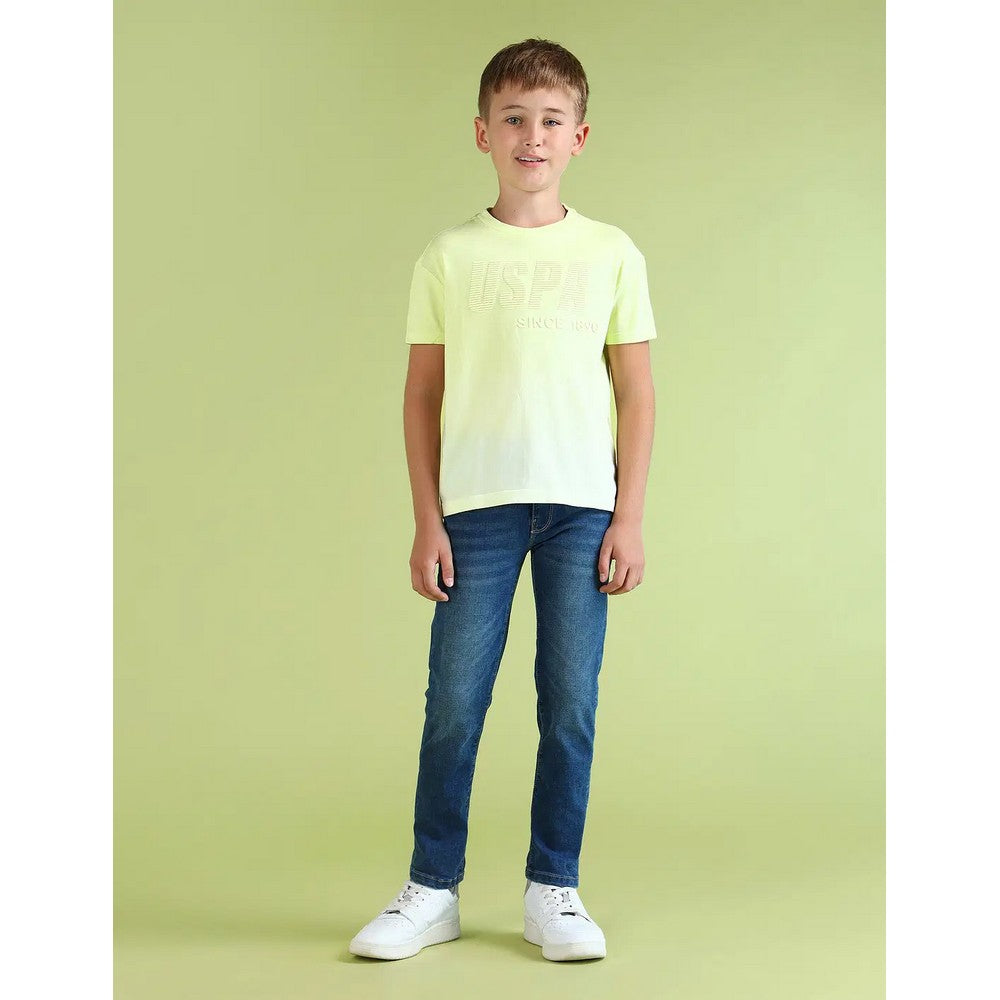 Lime Brand Printed Regular Fit T-Shirt