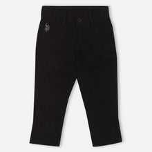 Load image into Gallery viewer, Black Mid Rise Solid Twill Trousers
