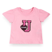 Load image into Gallery viewer, Pink Embellished Cotton T-Shirt
