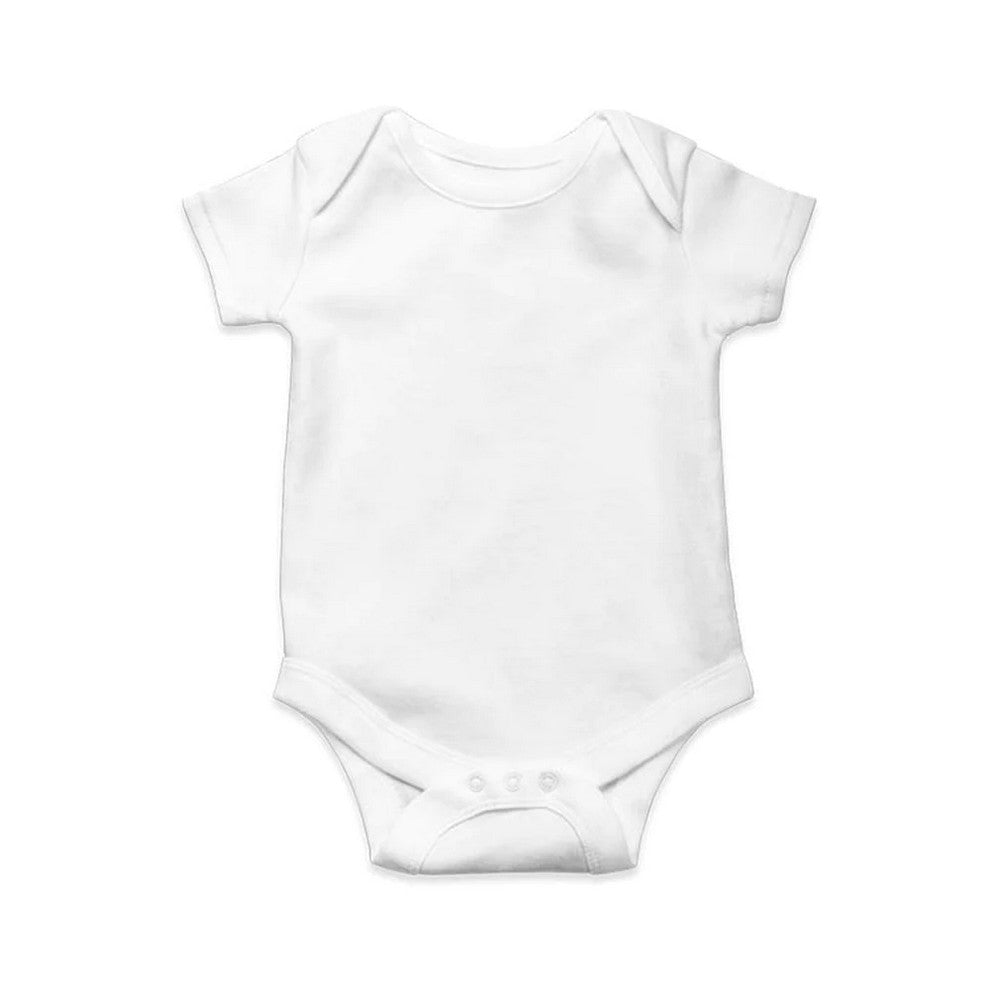 White Short Sleeves Cotton Onesie
