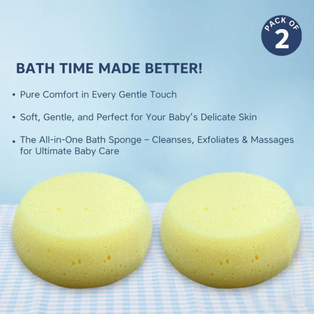 Soft & Gentle Baby Bath Sponge - Pack Of 2