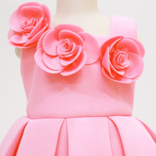 Load image into Gallery viewer, Pink Box Pleated Sleeveless Party Dress
