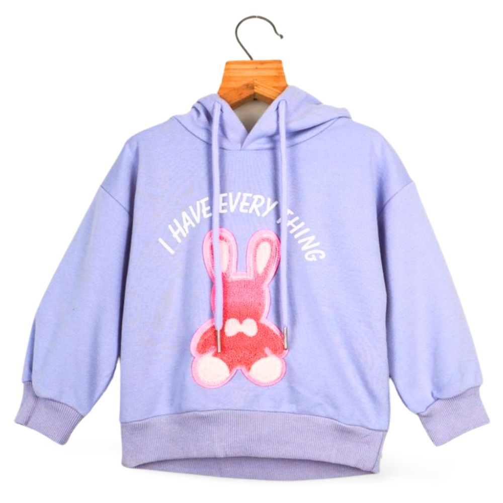 Yellow & Lilac Front Applique Hoodie