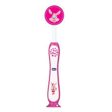 Load image into Gallery viewer, Pink Bunny Toothbrush With Bristle Cover
