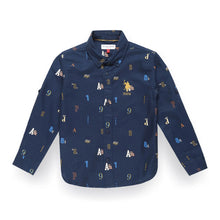 Load image into Gallery viewer, Blue Graphic Printed Shirt

