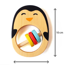 Load image into Gallery viewer, Penguin Wooden Rattle

