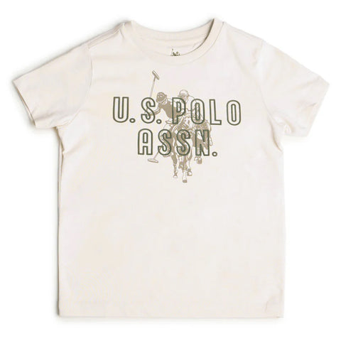 Beige Half Slevees T-Shirt