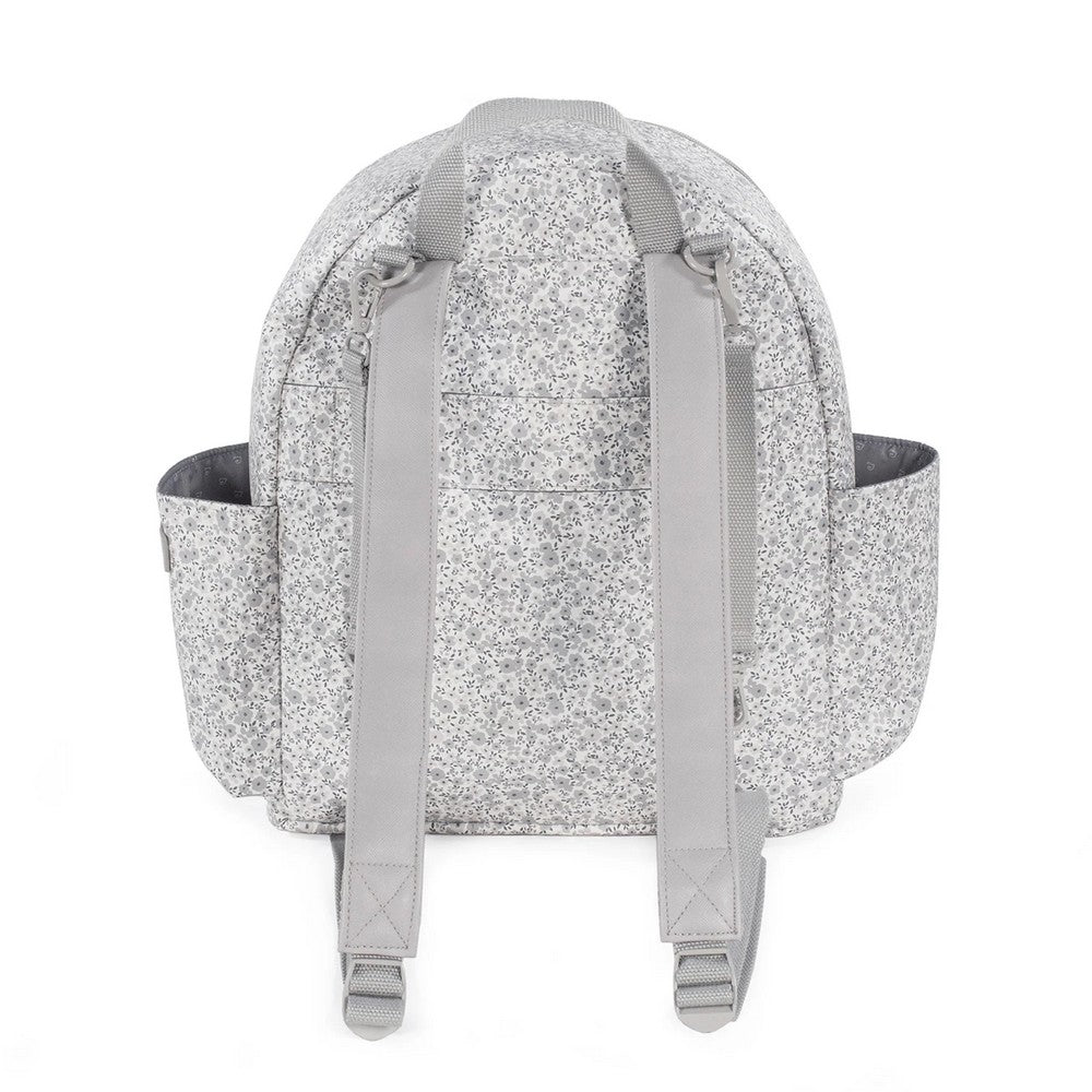 Grey Flower Mellow Backpack Diaper Changing Bag