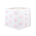 Pom Pom Rectangular Pink Toy Storage Basket