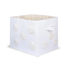 Load image into Gallery viewer, Pom Pom Rectangular Beige Toy Storage Basket

