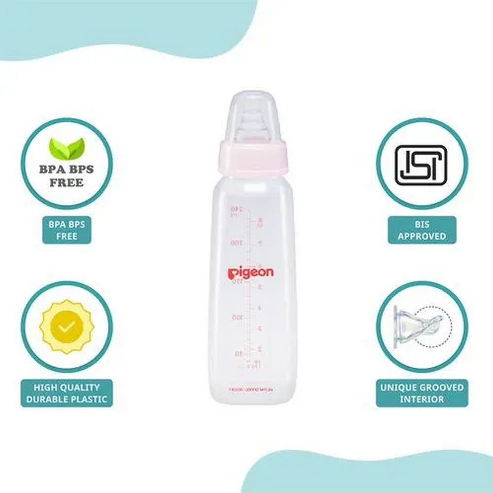 Pink Peristaltic Nursing Feeding Bottle - 240ml