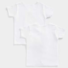 Load image into Gallery viewer, White Essentials Unisex Half Sleeve Cotton Vest- Pack Of 2
