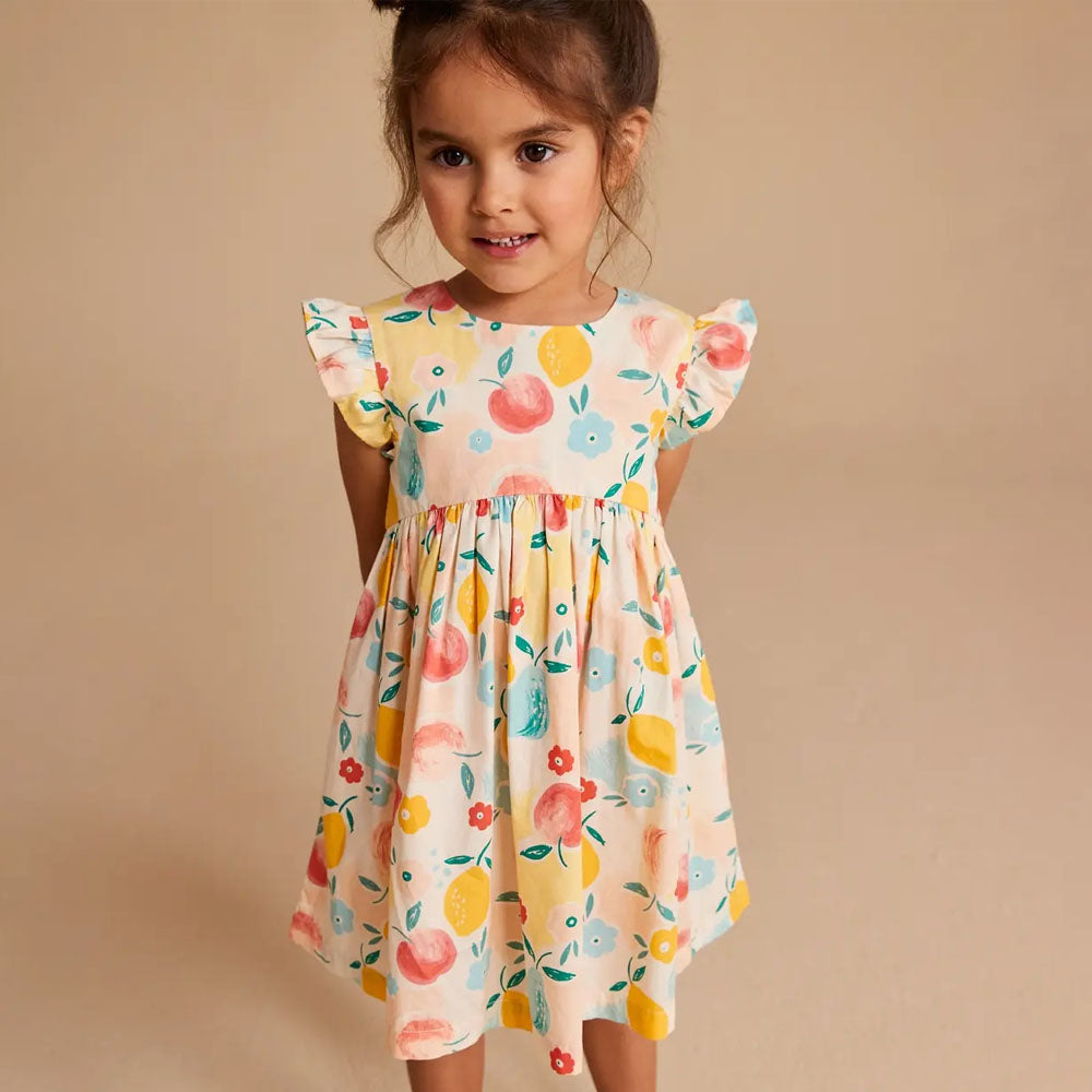 Colorful Floral Printed Cotton Dress