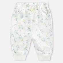 Load image into Gallery viewer, Blue &amp; White Floral Printed stretchable Waistband Joggers
