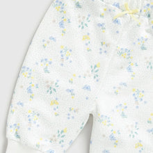 Load image into Gallery viewer, Blue &amp; White Floral Printed stretchable Waistband Joggers
