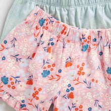 Load image into Gallery viewer, Pink Floral Cotton Shorts- Pack Of 3
