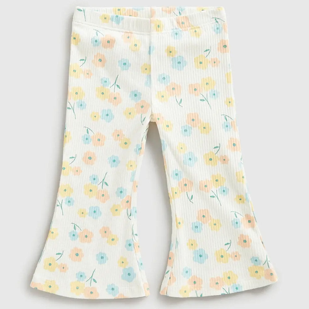 Floral Printed Palazzo Pant- Off White