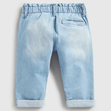 Load image into Gallery viewer, Blue Elasticated Paperbag Waist Jeans
