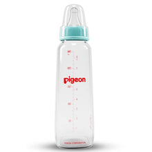 Load image into Gallery viewer, Pigeon Glass Feeding Bottle With 2 Nipple- 240ml
