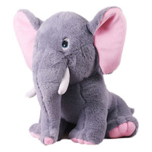 Load image into Gallery viewer, Grey Sitting Elephant Soft Toy
