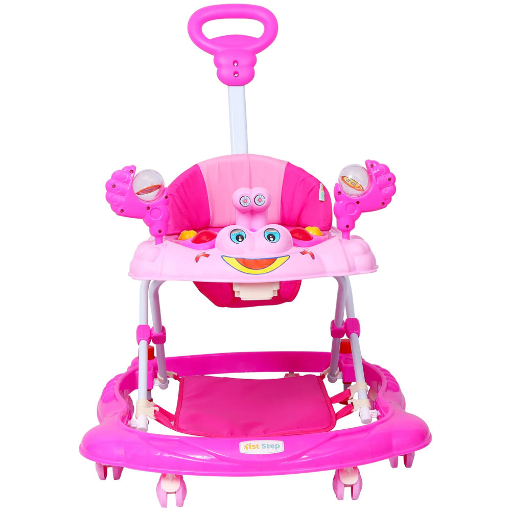 Pink Musical Walker With Parent Rod