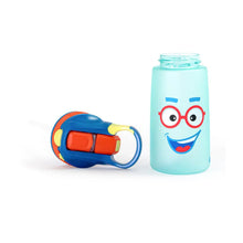 Load image into Gallery viewer, Blue Smiley Face Snap Lock Sipper Bottle
