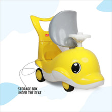 Load image into Gallery viewer, Yellow Shark Shaped Ride On
