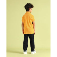 Load image into Gallery viewer, Orange Regular Fit Printed Polo T-Shirt
