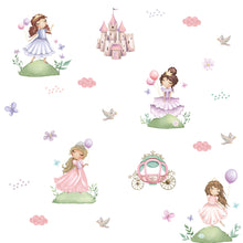 Load image into Gallery viewer, Pink Princess Theme Full Sleeves Organic Cotton Night Suit
